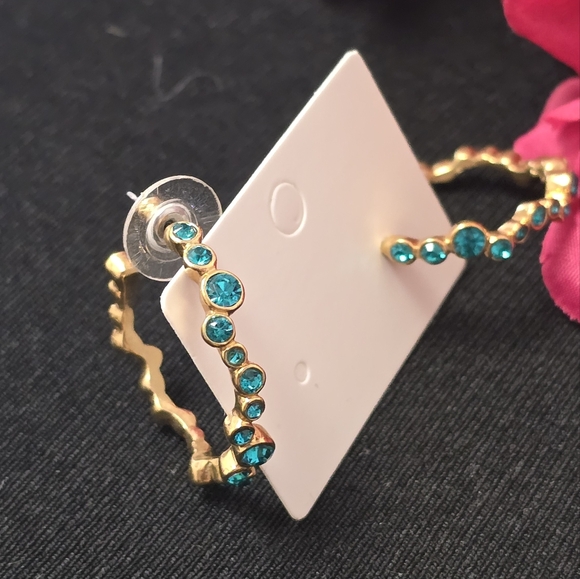 Kara Ross Earrings Open  Hoops - Picture 2 of 8